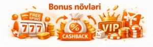 kazino bonus növləri – free spins cashback və vip təkliflər